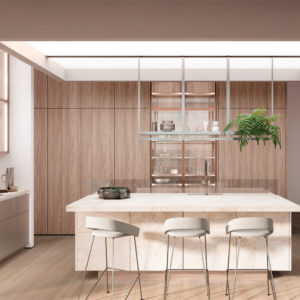 Leicht - Taj Mahal combiné avec un décor en bois clair